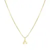 Collar con Colgante de Acero Inoxidable de 26 Letras Más Vendido en Amazon para Mujeres Cadena para Clavícula Versátil de Nicho Collar de Moda Normcore