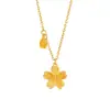 Collar de Flor de Cerezo para Mujer 2024 Nuevo Elegante Versátil Nuevo Chinoiserie Cadena de Clavícula de Gama Alta como Regalo para Mejores Amigas