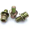 Tornillos de tres piezas con cabeza hexagonal/cabeza cilíndrica galvanizada con arandela elástica plana tornillo de cabeza hexagonal M4M5M6M8