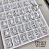 Pedras Strass Brilhantes de Zircônia K9 para Nail Art (Sem Base), Acessórios Brancos de Luxo Acabados para Unhas Ovais e Retangulares