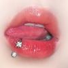 Anillo de Labio Estrella de Seis Puntas Corazón del Océano Anillo en C Bola de Barro de Diamante Super Brillante Anillo de Herradura de Diamante Shambhala Acero de Titanio Transfronterizo