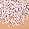 Cuentas de Letras Inglesas Estampado en Caliente para Manualidades Niños Educación Temprana Joyería Cuentas Sueltas Pulseras Tejidas a Mano Accesorios para Collares