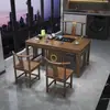 Conjunto de Mesa de Chá Sólida em Madeira Estilo Chinês, Mesa de Chá Completa Estilo Chinês e Conjunto de Mesa de Chá para Uso em Escritório e Casa, Conjunto de Mesa de Chá Kung Fu