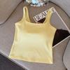 Lencería Sexy con Camisola Acolchada con Espalda de Lazo Hueco para Mujer, Adecuada para Usar como Prenda Exterior o Capa Base