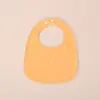 Babero impermeable en forma de U transfronterizo tejido de punto color macarrón anti-penetración toalla para saliva de bebé escupitajo de bebé