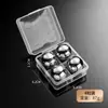 Piedras de hielo de acero inoxidable de moda para whisky, un juego de cubitos de hielo metálicos para uso doméstico, perfectos para enfriar bebidas en bares y como regalo