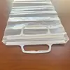 Bolsa de Asa de PE Venta al por Mayor de Puntos Bolsa de Plástico con Asa Blanca Transparente Bolsa de Almacenamiento para Toallas y Ropa Bolsa de Mano Portátil