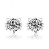 Brincos de tarraxa em prata de lei 925 cabeça de gato brincos de diamante brincos atacado estilo coreano joias de prata de lei versátil