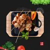 Plancha Rectangular de Hierro Fundido Engrosada para Teppanyaki Barbacoa Cocina Japonesa y Coreana Plancha Antiadherente para Barbacoa Plancha de Hierro para Bistec