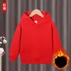 Moletom de Algodão Infantil, Cor Sólida, Sem Zíper, Forrado com Fleece, Gola Redonda, Ombro Caído, Estilo Primavera e Outono, Caimento Solto, Estampa, Transfronteiriço