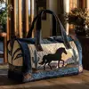 2026 Nova Série Animal Cavalo Transfronteiriça Bolsa de Viagem Acolchoada Portátil para Curta Distância Bolsa Multifuncional para Esportes Fitness