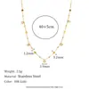 Coleção de Colares com Pingente de Franja em Corrente Fina de Aço Inoxidável Banhado a Ouro 18K Acessível, Elegante e Requintado, Quente e Vendido Através das Fronteiras Europeias e Americanas