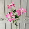 Flores artificiais de clematis para casamentos, banquetes de noivado e decoração de cena de quarto de noiva, flores artificiais para arranjos florais DIY