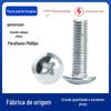 Aço carbono galvanizado padrão nacional cruz grande parafuso de cabeça chata cabeça de cogumelo parafuso de cabeça de guarda-chuva parafuso de rosca de máquina M4M5M6M8