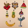 Atacado Transfronteiriço de Patches Bordados, Patches Bordados à Máquina, Frutas, Comida, Vinho de Frutas, Capa de Colcha, Patches para Decoração de Roupas, Patches de Aplique