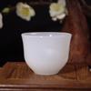 Juego de Té para Recepción de Oficina, Taza de Té China Kung Fu Resistente al Calor y Espesa, Taza Maestra de Vidrio Imitación Jade, Tazas de Té para el Hogar, Adornos