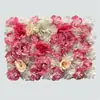 Fondo de Pared de Flores Artificiales Arreglo Floral para Fondo de Transmisión en Vivo de Influencer Hortensia Rosa Arreglo de Flores de Plástico para Sala de Transmisión en Vivo