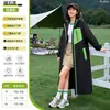 Impermeable para Lluvia Fuerte, Estilo Largo, de Cuerpo Completo, para Mujeres y Hombres, Eva Integrado, Engrosado, Poncho de una Pieza para Montar en Bicicleta Eléctrica