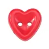 Botones de Plástico Lindos de Caramelo Coloridos Brillantes de Dos Agujeros en Forma de Corazón para Camisas, Suéteres, Cárdigans de Niños y Botones Decorativos para Ropa