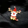 Set de Broches Navideños con Diseños de Muñeco de Nieve, Árbol de Navidad, Reno y Corona, Adornado con Diamantes, para un Ambiente Festivo y como Accesorio