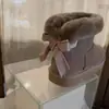 Botines de Invierno Estilo Nuevo para Mujer Cómodos Casuales de Moda Suela Plana Color Sólido Doble Correa de Cuero Lazo Bailey Ante Tobillo