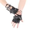 Guantes de Baile Cadena Larga Genial Cuero Dama Punk Sexy Rendimiento Club Nocturno Guantes para Pole Dance Transfronterizo