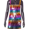 AYJ Novo Modelo Transfronteiriço Amazon Espelho Acrílico Colorido Artesanal Vestido Sexy Sem Costas Y214