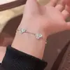 Nuevo Pulsera Binghulu de Hielo Picado Versátil Lujo Ligero Diseño Exquisito Moda de Gama Alta Simple Regalo para Novia