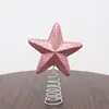 Decoração de Ponta de Árvore de Natal Estrela de Ponta de Espuma com Glitter Estrela de Cinco Pontas para Evento de Feriado de Natal Atmosfera e Cenário