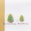 Aleación con Calabaza de Vidrio Accesorios Decorativos Pulsera con Agujero Recto, Cristales de Ágata de Fortuna y Prosperidad Accesorios, DIY Dorado Imitación Incrustado con Jade