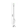 Cuchara de acero inoxidable, cuchara de café de diamante de cristal, cuchara para mezclar de mango largo, tenedor para fruta, cuchara de postre, tenedor para cóctel, cuchara para hielo