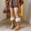 Primeiro Encontro Botas de Neve Jixue Femininas 2026 Inverno Novo Acolchoado com Pelúcia Botas Longas Bidirecionais Sapatos de Algodão Antiderrapantes Tendência