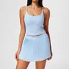 Vestido Chaleco Fresco de Verano para Exteriores Fitness Tenis Falda Plisada Aspecto Adelgazante en la Cintura Falda de Yoga para Mujer D25028