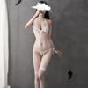 Sexy tamanho grande renda-up lingerie sexy em forma de cueca em forma de T biquíni terno de três pontos mulheres uma geração de cabelo
