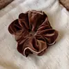 Goma para el pelo de terciopelo estilo coreano retro francés, elegante y grande, para coleta, accesorios para el cabello, nuevo anillo para el pelo de alta gama para mujer