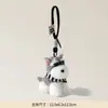 Pingente de Bolsa Pelúcia Schnauzer Fofo e Fofo, Chaveiro Boneca Cachorro Orelha em Pé de Alta Qualidade, Presente para Casal Atacado