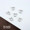Accesorios de pedrería para decoración de uñas de aleación de plata brillante estilo lujo, diseño exquisito de nicho con decoraciones de uñas en forma de luna, lazo y corazón