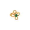 Anillo Abierto Ovalado en Espiral de Acero Inoxidable con Circonita Metálica Europeo y Americano Joyería de Mano Sencilla Elegante Nicho de Gama Alta