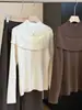 Suéter de Punto con Volantes de Cuello Alto y Pedrería para Mujer, Manga Larga, Nueva Llegada de Otoño, Capa Base Elegante, Suéter Interior Suave y Acogedor