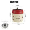 Marmita de aço inoxidável 304, recipiente de café da manhã de grande capacidade, ideal para presente, adequado para trabalho ou escola, portátil, com compartimentos, hermético e mantém os alimentos aquecidos