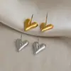 Brincos Yiyi Moda Transfronteiriça Simples Mini Coração de Aço Inoxidável Banho a Vácuo Ouro 18K Brincos Versáteis de Alta Qualidade