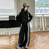 Conjunto para Meninas 2026 Outono Novo Estilo Coreano Jaqueta sem Capuz Calça de Moletom Casual Estudante do Ensino Fundamental Primavera Outono Conjunto de Duas Peças Esportivo