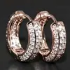 Aretes de Aro Creativos para Pareja Transfronterizos Llenos de Zirconio Oro Hebilla para la Oreja para Hombre Aretes Unisex de Moda Explosiones