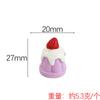 Accesorios de resina para pastel de fresa de simulación YQT, joyería de bricolaje, comida en miniatura y juego, crema de pegamento, accesorios, postre, adornos para la casa