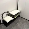 Armário de Sapatos para Entrada Estilo Nórdico com Banco Integrado, Design Simples e Luxuoso, Sapateira para Crianças, Banco para Trocar Sapatos