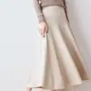 Falda Plisada de Color Sólido de Cintura Alta a la Moda Línea A Suelta Casual Ropa de Trabajo Nueva Primavera y Verano 2026 Falda de Punto