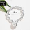 Pulsera Elástica de Moda Transfronteriza Europea y Americana Ccb Plata Coma Grande con Cuentas Diseño Versátil Joyería con Símbolo de Puntuación