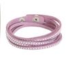 Pulsera Colorida de Verano Tejida a Mano con Cuerda de Cera Estilo Étnico PU Cuero Impreso Pulsera Cuerda Simple Multicolor Cuerda de Mano