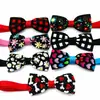 Moños y Estilos de Banda de Goma para Pelo de Mascotas Transfronterizos, Pajaritas Florales Negras y de Cuadros, Al por Mayor en Stock
