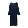 240 kg nuevo vestido cálido de temperamento de otoño e invierno para mujer de talla grande con forro polar 200 kg vestido suelto para chica gordita 3207